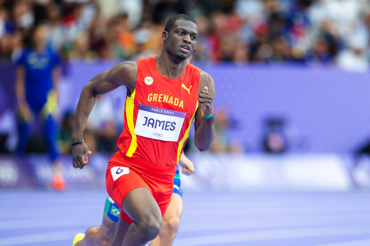 Kirani James of Grenada in action in the Men's 400m Round 1 Heat 5 during the Athletics Competition at the Stade de France during the Paris 2024 Summer Olympic Games on Aug. 4, 2024, in Paris, France.