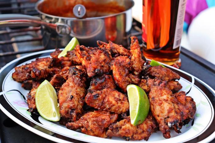 Pineapple Rum Jerk Wings Recipe.