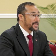 Acting Attorney General and Minister of Energy Stuart Young holds a press conference at the National Security Ministry, in Port of Spain, Trinidad and Tobago, Dec. 30, 2024.