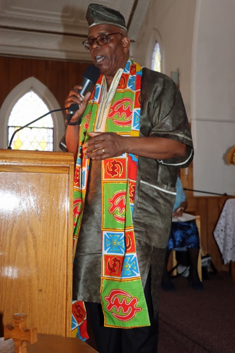 The Rev. Roger Jackson, pastor of Fenimore Street United Methodist Church, preaches on "Kept by Faith.”