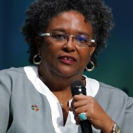 Mia Mottley, Prime Minister of Barbados, speaks onstage at The New York Times Climate Forward Summit 2023 at The Times Center on Sept.21, 2023 in New York City.