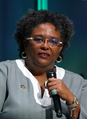 Mia Mottley, Prime Minister of Barbados, speaks onstage at The New York Times Climate Forward Summit 2023 at The Times Center on Sept.21, 2023 in New York City.