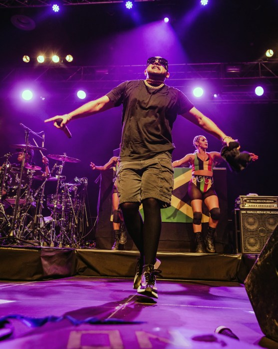 Jamaican singer Sean Paul performs live on stage during a concert at the Huxleys on July 6, 2022 in Berlin, Germany.