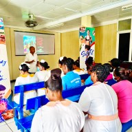 Medical professionals pay rapt attention as Antoine B. Craigwell conducted a workshop in Skeldon, Berbice, Guyana, recently.