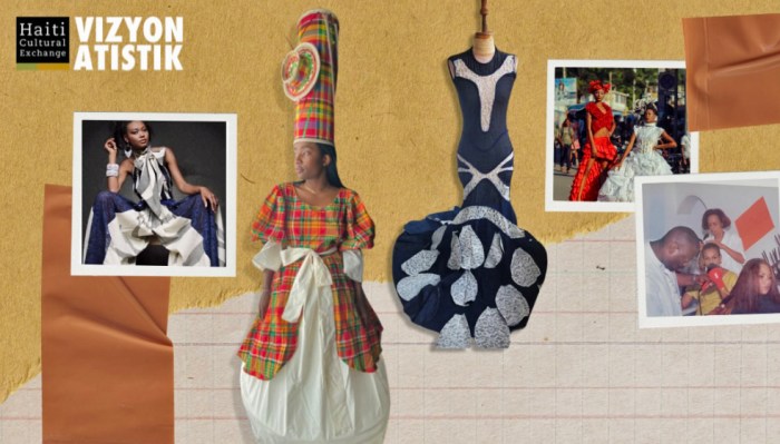 Some fashion designs by Haitian artist Michel Chataigne.