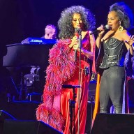 Legendary solo artist, Diana Ross performed with her first born, Rhonda Ross as they entertained a sold-out audience at Kings Theatre last Saturday with "Lean on Me,” a ballad penned in tribute to the Lifetime Grammy Achievement Award icon.