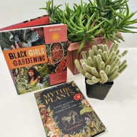 Book covers on gardening.