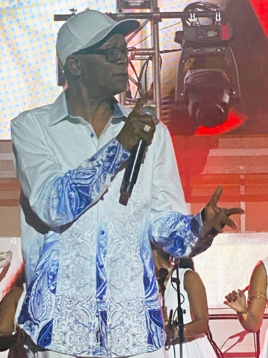 The 'Boss' Beres Hammond on stage on the Norwegian Joy cruise line at the 2025 Love & Harmony All White Concert. Hammond, who was backed by the Harmony House Band delivered a scintillating performance that will be cherished by the 4,000 fans that witnessed the special performance.